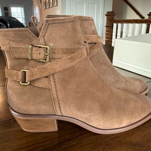 Copper Key Tan Suede Ankle Booties